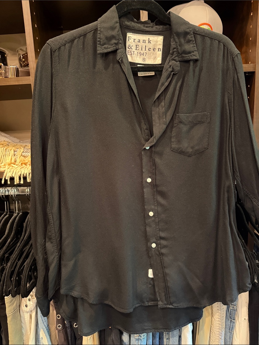 Frank & Eileen Black Relaxed Button-Down Shirt